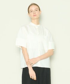 JOSEPH 【洗える】コットンシルク　フルオープンブラウス