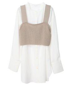 Green Parks ＳＥＴ２点ニットビスチェ＋とろみチュニック