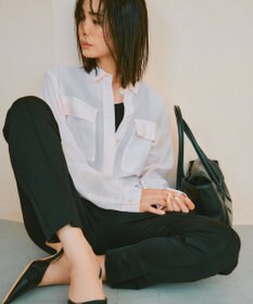 BEIGE， 【洗える・Precious 6月号掲載】PAULINE / ビックポケットドロストリネンブラウス