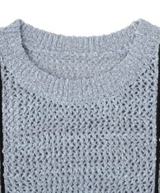 earth music&ecology 配色ラインＭＩＸニットベスト