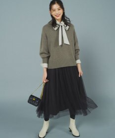 組曲 ウールカシミヤミックス ロールネック ニット