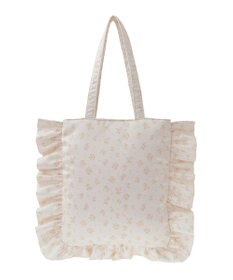 Maison de FLEUR ローズプリントフリルトートバッグ