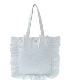 Maison de FLEUR ローズプリントフリルトートバッグ