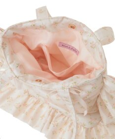 Maison de FLEUR ローズプリントフリルトートバッグ