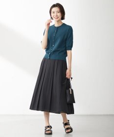 J.PRESS LADIES 【洗える】スプリットジョーゼット ランダムタック スカート