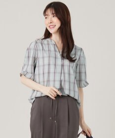 ANY SIS S 【洗える】ピケチェックT ブラウス