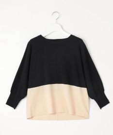 自由区 【洗える】クレープストレッチドルマンスリーブ7分袖 ニット