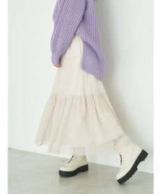 earth music&ecology ティアードチュールスカート