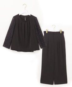 ANY SIS 【2SET】レーススリーブ ブラウス × パンツ セット