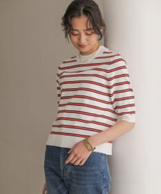 組曲 S マイラックカラー 6分袖 ニット