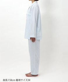 ワコール／睡眠科学 パジャマ 長袖 長ズボン 綿100%(本体) サッカー素材 レディース YDX344 睡眠科学／ワコール