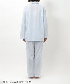 ワコール／睡眠科学 パジャマ 長袖 長ズボン 綿100%(本体) サッカー素材 レディース YDX344 睡眠科学／ワコール