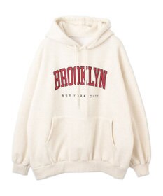 WEGO 【裏起毛】BROOKLYNロゴビッグパーカー