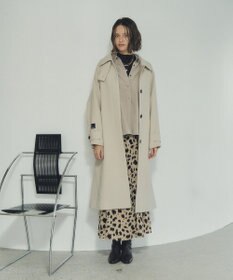 YECCA VECCA ウール混ステンカラーロングコート