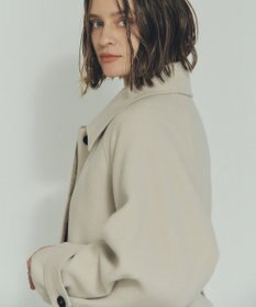 YECCA VECCA ウール混ステンカラーロングコート