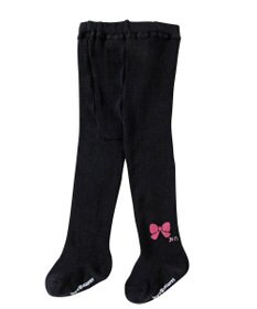 MIKI HOUSE HOT BISCUITS 【70-120cm】 ワンポイントリボン タイツ