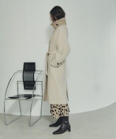 YECCA VECCA ウール混ステンカラーロングコート