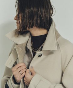 YECCA VECCA ウール混ステンカラーロングコート