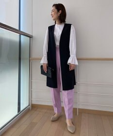 UNFILO 【VERY.3月号掲載/洗える/ストレッチ】ハイウエストカラーパンツ