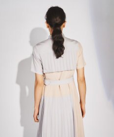 GRACE CONTINENTAL プリーツ配色ワンピース