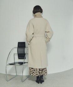 YECCA VECCA ウール混ステンカラーロングコート