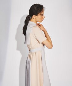 GRACE CONTINENTAL プリーツ配色ワンピース