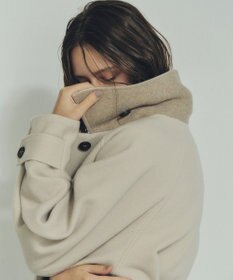 YECCA VECCA ウール混ステンカラーロングコート