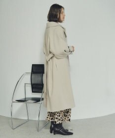 YECCA VECCA ウール混ステンカラーロングコート