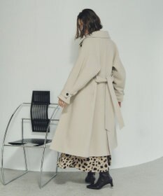 YECCA VECCA ウール混ステンカラーロングコート