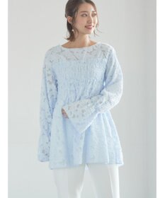 Te chichi 【宮本茉由着用】カットジャガードチュニックブラウス