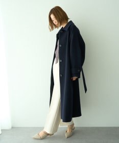 YECCA VECCA ウール混ステンカラーロングコート