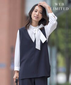 J.PRESS LADIES 【WEB限定】ジョーゼットジャージー ベスト