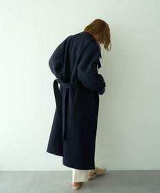 YECCA VECCA ウール混ステンカラーロングコート