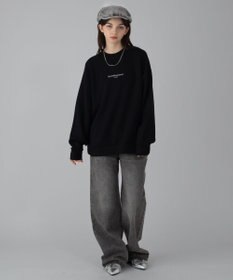 WEGO 【ユニセックス着用ITEM/2点SET/MLサイズ展開】アクセ付きフォトグラフィックプルオーバー