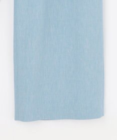 自由区 【セットアップ対応・楽チンキレイ見え】ソフトリネンダンガリーワイド パンツ