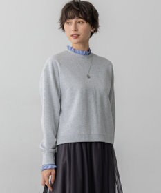 23区 L 【WEB＆一部店舗限定】クリアコットンテリー ストライプフリル スウェット