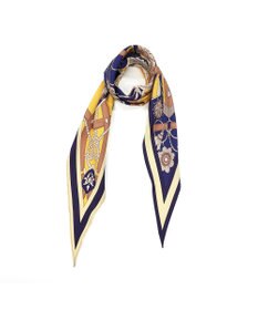 Marca 【Marcaオリジナル】バイカラーベルト シルクツイル 菱形スカーフ
