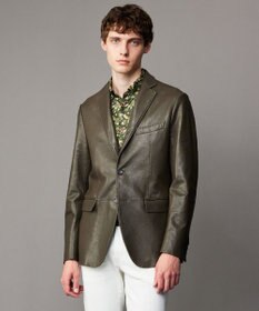 JOSEPH ABBOUD 【キングサイズ・長く育てたいサスティナブルなレザー】ラムレザージャケット