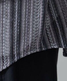 WEGO ストライプメッシュBIGシャツ（LS）