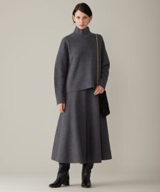 自由区 S 【洗える】ウールミラノハイネック ニット