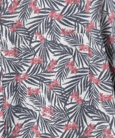 JOSEPH ABBOUD 【リネン素材/清涼感/吸水速乾】リネンハニカムプリント 半袖 シャツ