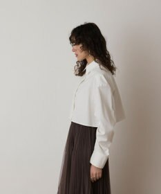 GRACE CONTINENTAL タックスリーブデニムシャツ