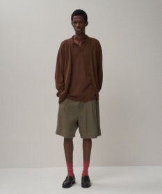 ATON FINE ICE COTTON | Vネックカーディガン - UNISEX