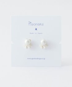 Pisceans 2wayフローラル&コットンパールピアス