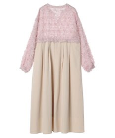 earth music&ecology ジャガード切替ワンピース