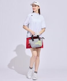 PW CIRCULUS 【WOMEN】パフスリーブメッシュコンビ モックネックT ゴルフウェア レディース