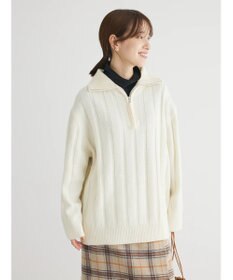 Green Parks ・Ｐｅｔｉｔ　Ｆｌｅｕｒ　ハーフＺＩＰニット