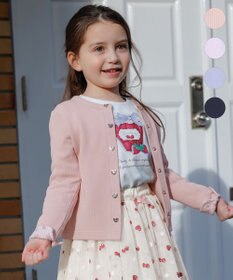 ANY KIDS スナップボタン フレンチ カーディガン