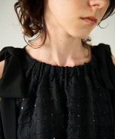 GRACE CONTINENTAL チュールフリルフレアトップ