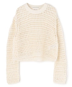BEIGE， UVITE / コットンメッシュクロップドニット